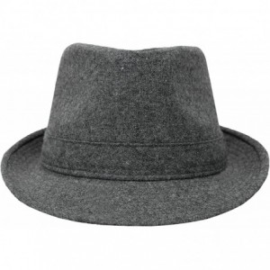 Fedoras Men/Women's Wool Blend Fedora Hat - C.grey - CB1843SEA68 $29.01