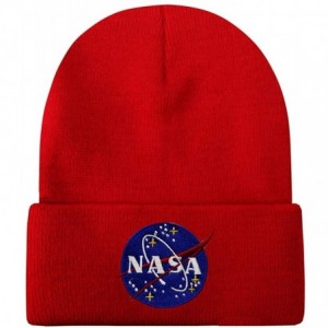 Skullies & Beanies Sk901 NASA Winter Ski Beanie Hat - Red - CX18MD444QI $31.70