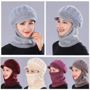 Skullies & Beanies Women Outdoor Winter Windproof Warm Beanie Cap Hats & Caps - Grey - CT194YITX6Q $95.04