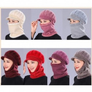 Skullies & Beanies Women Outdoor Winter Windproof Warm Beanie Cap Hats & Caps - Grey - CT194YITX6Q $56.11