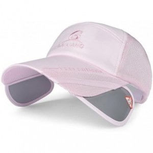 Skullies & Beanies Unisex Polyester Mesh Wide Brim Baseball Cap Adjustable Breathable Hat - Pink - CR18DO60THR $30.22