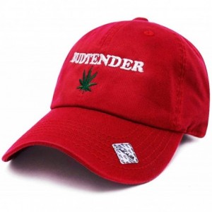 Baseball Caps Budtender Dad Hat Cotton Baseball Cap Polo Style Low Profile - Cotton Red - C018SI0DSN5 $30.84