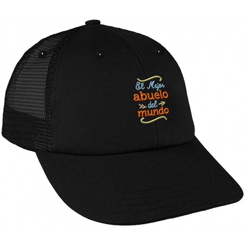 Baseball Caps Trucker Hat Baseball Cap El Mejor Abuelo del Mundo A Embroidery Dad Hats for Men - Black - CL18TKIT6RE $21.77
