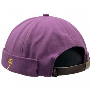 Skullies & Beanies Docker Leon Harbour Hat Watch Cap Breathable Mesh Design Retro Brimless Beanie Hat Unisex - Retro-purple -...