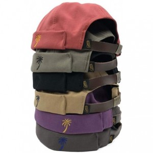 Skullies & Beanies Docker Leon Harbour Hat Watch Cap Breathable Mesh Design Retro Brimless Beanie Hat Unisex - Retro-purple -...