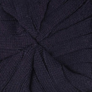 Skullies & Beanies 2-Pieces Winter Beanie Hat Scarf Set Warm Hat Thick Knit Skull Cap Fleece Lined for Men Women - Navy - CD1...