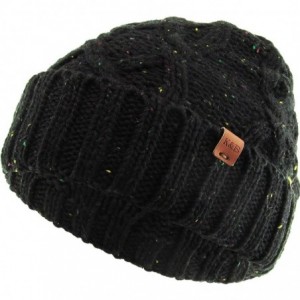 Skullies & Beanies Men Women Knit Winter Warmers Hat Daily Slouchy Hats Beanie Skull Cap - 3.1) Cuffec Confetti Black - C618G...