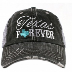 Baseball Caps Texas Forever Women's Adult Mesh Trucker Hat Cap - Mint - CE11O34SNEL $53.64
