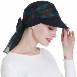 Newsboy Caps Newsboy Cap for Women Chemo Headwear with Scarfs Gifts Hair Loss Available All Year - Navy - CI18LWZ34TO $15.45