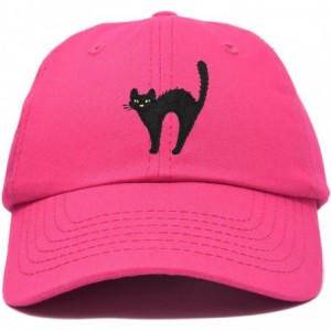 Baseball Caps Black Cat Hat Womens Halloween Baseball Cap - Hot Pink - C318Z4ZHHDU $27.99