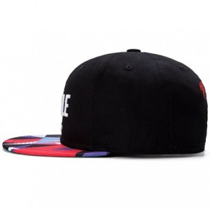 Baseball Caps Unisex Flat Bill Hip Hop Hat Snapback Baseball Cap - Multicolor 046 - CZ12LUW4AXZ $11.72