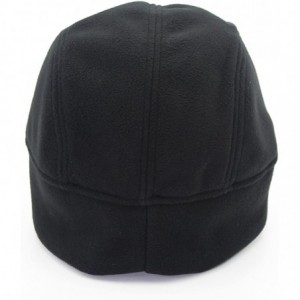 Skullies & Beanies Unisex Beanie Hats Skullcap Polar Fleece Skullies Cap Cotton Liner Men and Women Winter Hat - Black - C418...