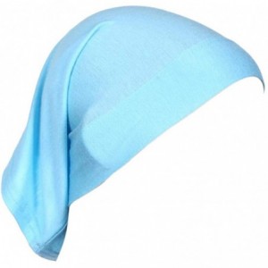 Skullies & Beanies Women's Hijab Cap Under Scarf Bone Bonnet Head Wrap Cover - Light Blue - C2120UVBJW3 $19.01
