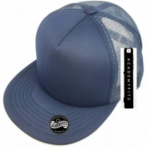 Baseball Caps Quality 5 Panel High Crown Trucker Foam Mesh Hat Snapback Flat Visor Men Women Wholesale Lot 12 Pack 2070 - Nav...