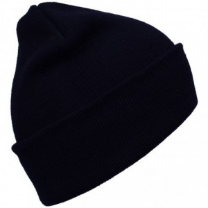 Skullies & Beanies Custom Hat Wool Cuffed Plain Beanie Warm Winter Knit Hats Skull Cap DIY Hat - Black - C818LXX2OXY $17.58