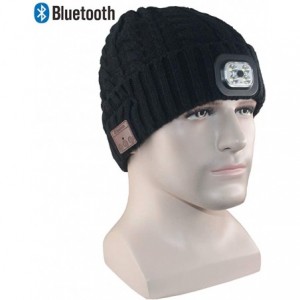 Skullies & Beanies Men's Bluetooth Beanie Hat Winter LED Music Hat Built-in Stereo Speaker & Mic - B+black - CE1936ODK37 $18.90