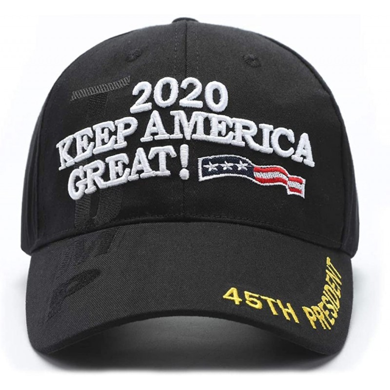Baseball Caps Donald Trump 2020 Hat Keep America Great Hat 2020 USA Cap Make America Great Again - Black-c - CP18YIAY8K8 $7.98