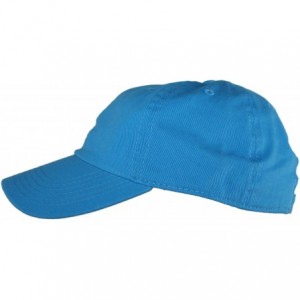 Baseball Caps Oceanside Solid Color Adjustable Baseball Cap - Bright Blue - CF1219NZPZD $22.46