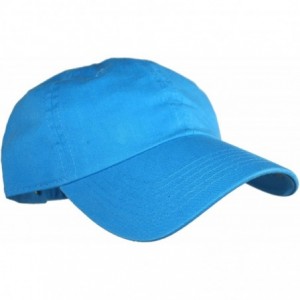 Baseball Caps Oceanside Solid Color Adjustable Baseball Cap - Bright Blue - CF1219NZPZD $8.45