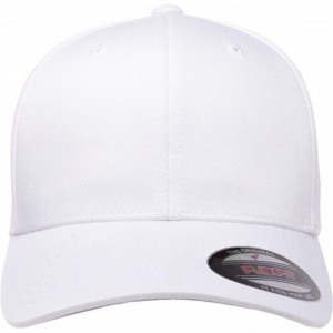 Baseball Caps Men's Athletic Baseball Fitted Cap - White - C5192X0HT0N $28.13