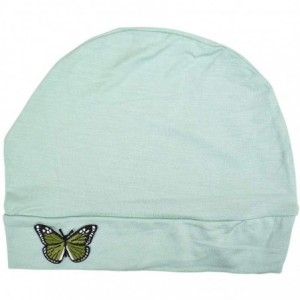 Skullies & Beanies Ladies Chemo Hat with Green Butterfly Bling - Mint - C012O6K0HZS $17.64