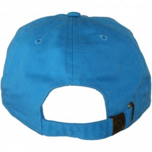 Baseball Caps Oceanside Solid Color Adjustable Baseball Cap - Bright Blue - CF1219NZPZD $8.45