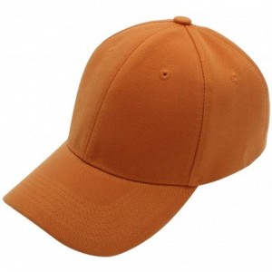 Baseball Caps Baseball Cap Men Women - Classic Adjustable Plain Hat - T Orange - CY17YIZXCYY $20.76