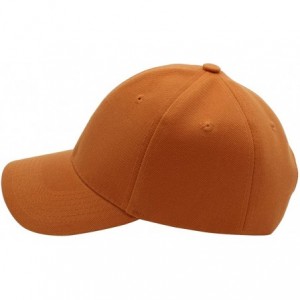 Baseball Caps Baseball Cap Men Women - Classic Adjustable Plain Hat - T Orange - CY17YIZXCYY $12.11