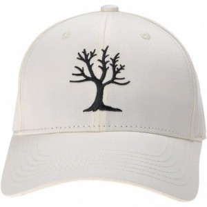 Baseball Caps Embroidered Cotton Baseball Cap Adjustable Snapback Dad Hat - Beige- Tree - CJ185N543L6 $7.81