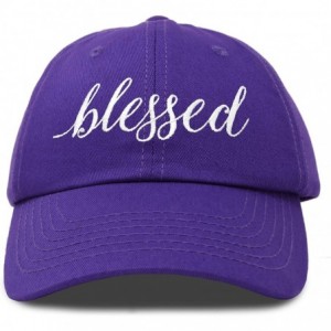 Baseball Caps Blessed Women's Baseball Cap Soft Cotton Dad Hat - Purple - CN18RRHX0KH $27.34