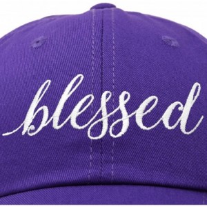 Baseball Caps Blessed Women's Baseball Cap Soft Cotton Dad Hat - Purple - CN18RRHX0KH $23.04