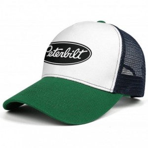 Baseball Caps Unisex Man Baseball Hat Hip Hop Adjustable Mesh Captain-Peterbilt-tiucks-Flat Cap - Green-1 - CL18AH0ZYAX $13.72