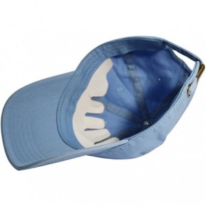 Baseball Caps Hamsa Dad Hat Cotton Baseball Cap Polo Style Low Profile - Sky - CY188CUG3UO $10.60