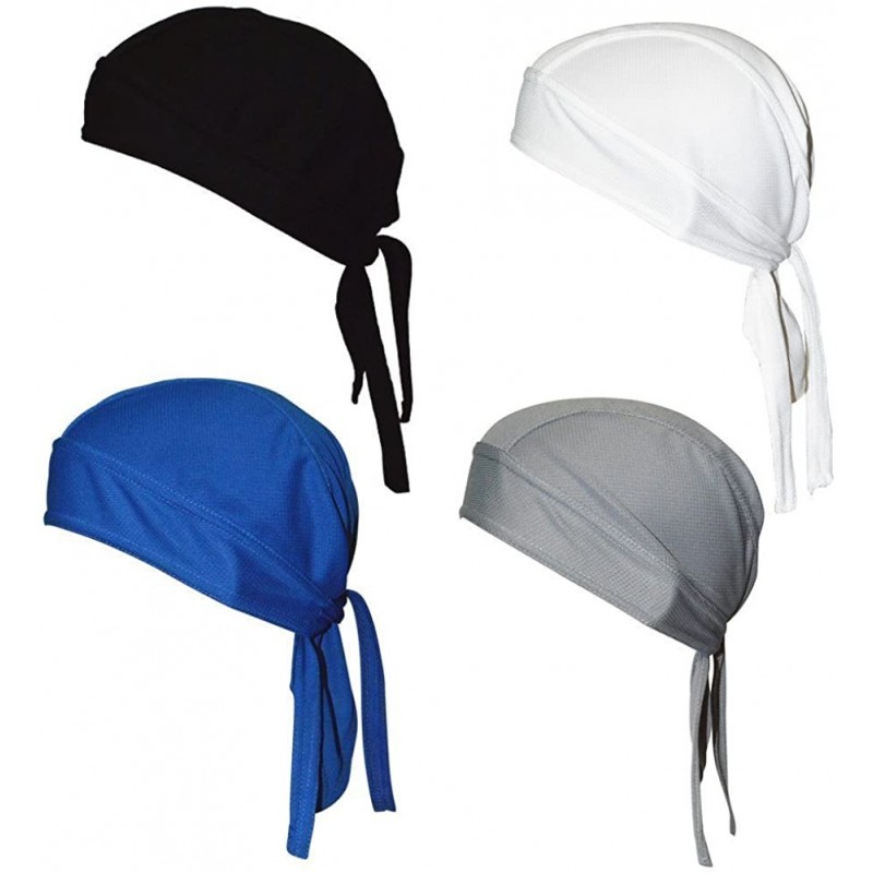 Skullies & Beanies Sweat Wicking Beanie Cap Hat Chemo Cap Skull Cap for Men and Women - Black-white-gray-navy Blue - CQ11X9XH...