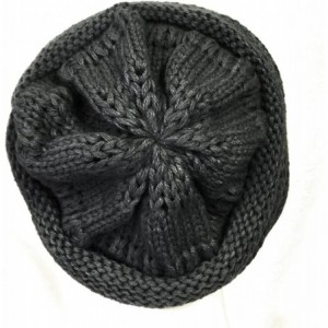 Skullies & Beanies Winter Thick Knit Beanie Slouchy Beanie for Men & Women - Charcoal Grey - CV11VHKK4WX $21.80