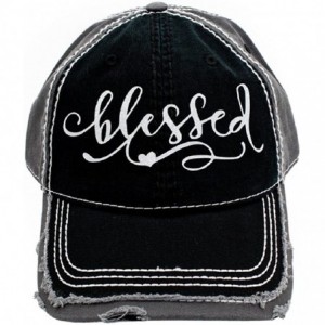 Baseball Caps Blessed in Glitter Print Women's Baseball Style Cap Hat - Black- Gray - CO18CY2TL8N $28.28