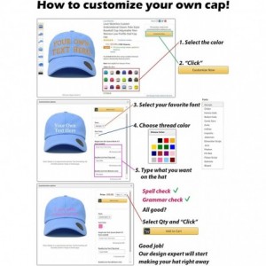 Visors Custom Visor Hat Embroider Your Own Text Customized Adjustable Fit Men Women Visor Cap - Neonyellow - CQ18T325X8O $43.95