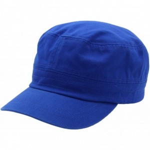 Baseball Caps Cadet Army Cap - Military Cotton Hat - Royal Blue - C412GW5UV9X $19.90