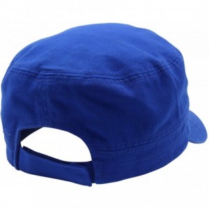 Baseball Caps Cadet Army Cap - Military Cotton Hat - Royal Blue - C412GW5UV9X $11.99