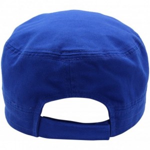 Baseball Caps Cadet Army Cap - Military Cotton Hat - Royal Blue - C412GW5UV9X $11.99