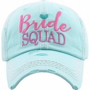 Baseball Caps Womens Bride Tribe Baseball Cap I Do Bachelorette Wedding Party Hat - Bride Squad - Mint - CM18SC3XMOO $13.73