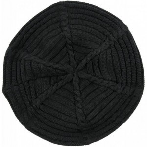 Skullies & Beanies 100% Cotton Classic Rasta Slouchy Ribbed Beanie Hats - Black - C912E1QD6XN $15.42