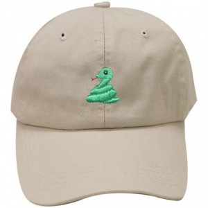 Baseball Caps Cute Snake Emoji Cotton Baseball Caps - Putty - C31862M6L2M $27.52