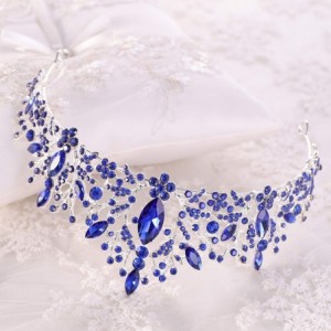 Headbands Baroque Bridal Rhinestone Headbands Accessories - Silver Pink Beads - C518W3DQWCR $24.51
