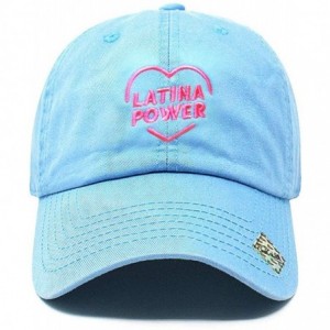 Baseball Caps Latina Power Pink Heart Dad Hat Cotton Baseball Cap Polo Style Low Profile - Pc101 Sky - CU18SNM64LC $28.57
