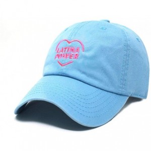 Baseball Caps Latina Power Pink Heart Dad Hat Cotton Baseball Cap Polo Style Low Profile - Pc101 Sky - CU18SNM64LC $11.15