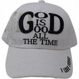 Baseball Caps God Hat Jesus Christ Baseball Cap - Religious Christian Gift for Men and Women - God is Good - White - CL18I0ND...