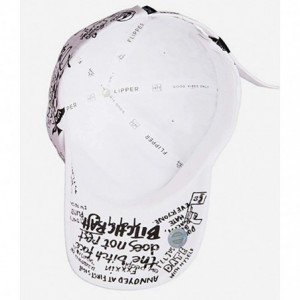 Baseball Caps Designer Graffiti Doodle Cotton Baseball Cap for Men Women- BTS Kpop Hat w/Curve Brim- Adjustable - CK195Q44D8U...