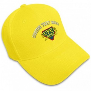 Baseball Caps Custom Baseball Cap Super Abuelo Spanish Embroidery Dad Hats for Men & Women 1 Size - Yellow - CL18Y3UR72H $42.46