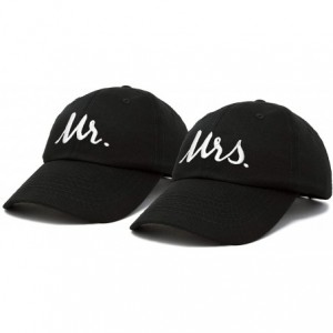 Baseball Caps Mr. and Mrs. Baseball Cap Bride Groom Matching Hats Couples Set - Black - CM18RQ535K5 $37.41